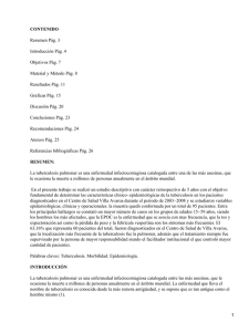 Comportamiento clínico-epidemiológico de la tuberculosis