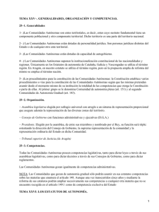 TEMA XXV−. GENERALIDADES, ORGANIZACIÓN Y COMPETENCIAS. 25−1. Generalidades