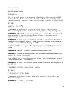 Constitución política de la República de Panamá