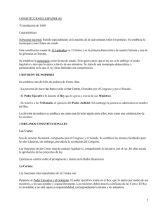 CONSTITUCIONES ESPAÑOLAS *Constitución de 1869. Características: