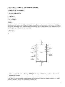 UNIVERSIDAD NACIONAL AUTÓNOMA DE MÉXICO FACULTAD DE INGENIERIA LAB. DISEÑO DIGITAL PRACTICA 5