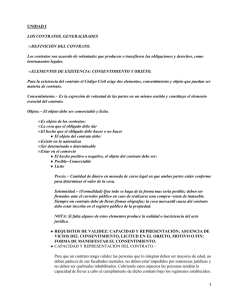 UNIDAD I LOS CONTRATOS, GENERALIDADES DEFINICIÒN DEL CONTRATO.