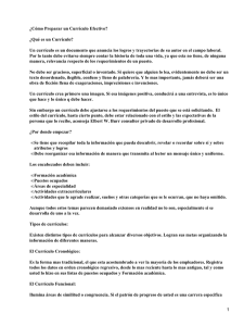 ¿Cómo Preparar un Currículo Efectivo? ¿Qué es un Currículo?