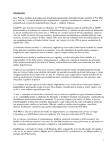 Debilidades y fortalezas de una cadena de centros comerciales