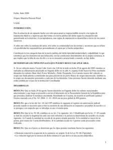 Fecha: Junio 2006 Origen: Maestría Procesal Penal UASD.
