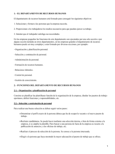 Departamento de RRHH (Recursos Humanos)