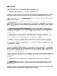 DERECHO CIVIL LECCI&Oacute;N 1: CONCEPTO Y EVOLUCI&Oacute;N DEL DERECHO CIVIL