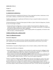 DERECHO CIVIL II Grupo: O INTRODUCCI&Oacute;N EL DERECHO PATRIMONIAL