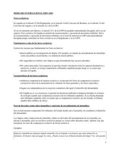 DERECHO INTERNACIONAL PRIVADO Foros exclusivos: