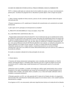 EXAMEN DE DERECHO INTERNACIONAL PÚBLICO.PRIMERA SEMANA.FEBRERO1998