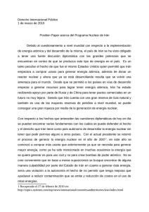 Derecho Internacional P&uacute;blico 1 de marzo de 2010