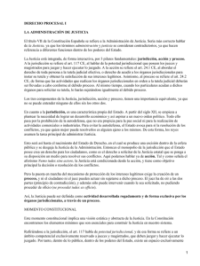 DERECHO PROCESAL I LA ADMINISTRACI&Oacute;N DE JUSTICIA