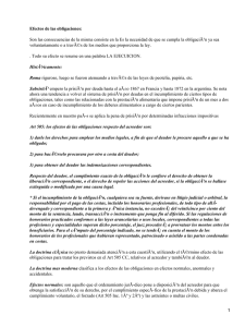 Derecho: efectos de las obligaciones y contratos