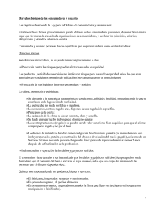 Derechos b&aacute;sicos de los consumidores y usuarios
