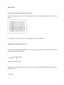 DERIVADAS Tema: La derivada como pendiente de una curva