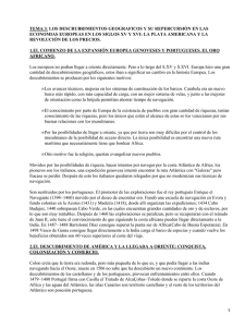 Descubrimientos geográficos. Repercusión en las economías europeas en los siglos XV y XVI