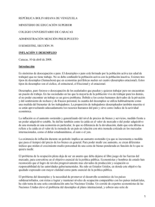 REPÚBLICA BOLIVARIANA DE VENEZUELA MINISTERIO DE EDUCACIÓN SUPERIOR COLEGIO UNIVERSITARIO DE CARACAS