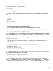 Dinámica. Trabajo y Energía