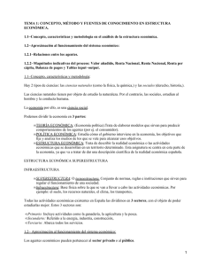 TEMA 1: CONCEPTO, MÉTODO Y FUENTES DE CONOCIMIENTO EN ESTRUCTURA ECONÓMICA.