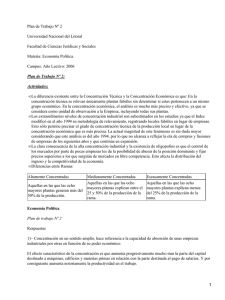 Plan de Trabajo Nº 2 Universidad Nacional del Litoral Materia: Economía Política.