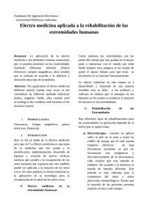 Electro medicina aplicada a la rehabilitación de las extremidades humanas