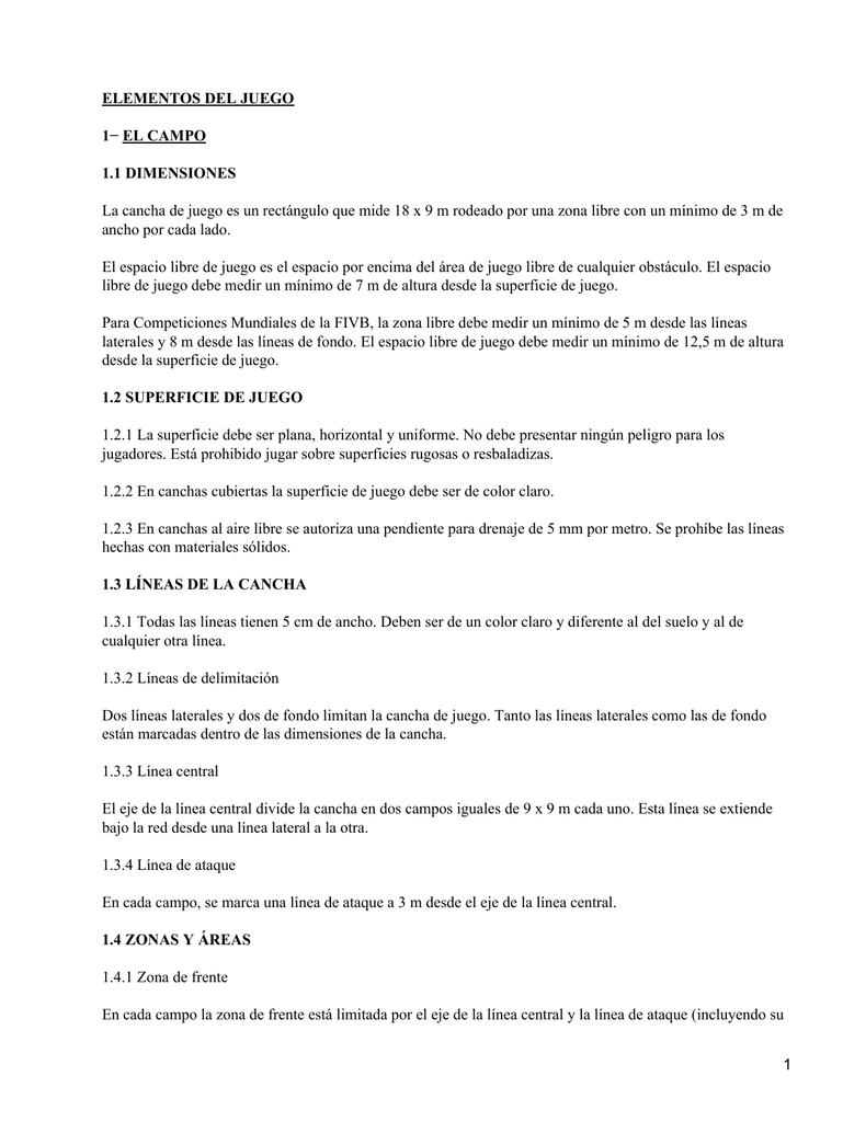 elementos de voleibol