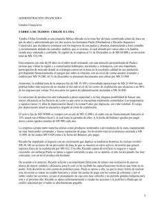 ADMINISTRACIÓN FINANCIERA Estados Financieros FÁBRICA DE TEJIDOS  CHILOE II LTDA.