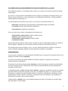 Factores sociales que repercuten negativamente en la salud