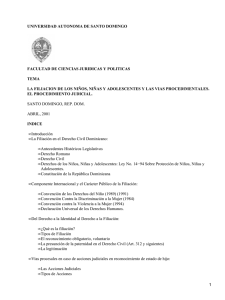 UNIVERSIDAD AUTONOMA DE SANTO DOMINGO FACULTAD DE CIENCIAS JURIDICAS Y POLITICAS TEMA