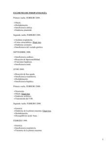 EXÁMENES DE FISIOPATOLOGÍA. Primera vuelta. FEBRERO 2001. Shock. Deshidratación.