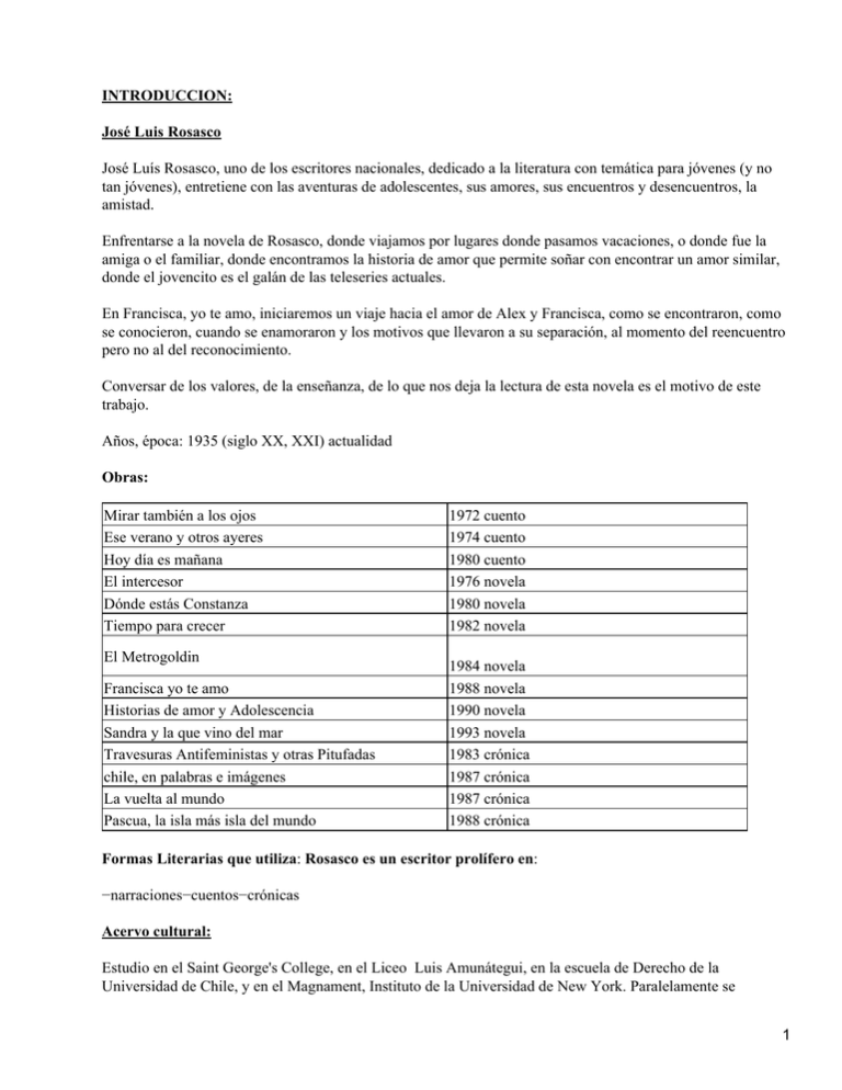 INTRODUCCION Jos Luis Rosasco