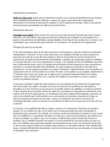 Reclutamiento y Selecci&oacute;n de Personal: Definiciones y Proceso