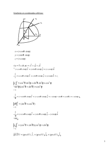 Gradiente en coordenadas esf&eacute;ricas y cil&iacute;ndricas