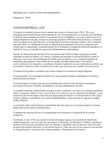 HISTORIA DE LA EDUCACIÓN CONTEMPORÁNEA Pedagogía S− XVIII