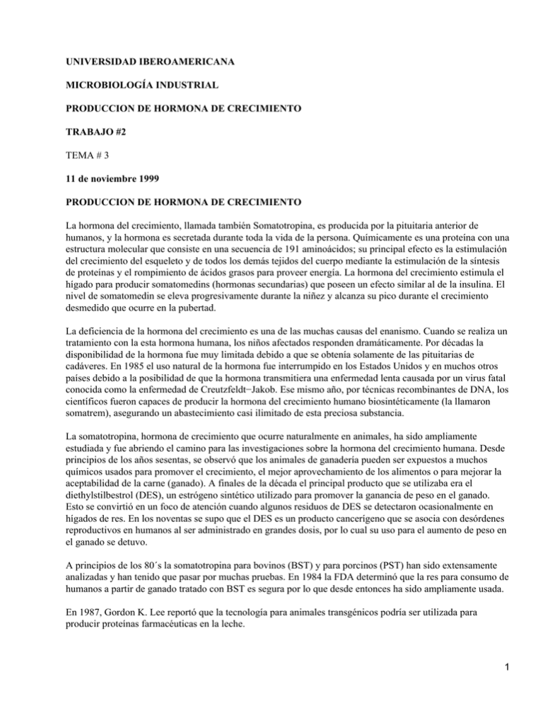 Hormona Del Crecimiento