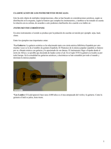 CLASIFICACION DE LOS INSTRUMENTOS MUSICALES: