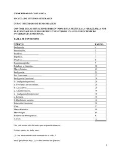 UNIVERSIDAD DE COSTA RICA ESCUELA DE ESTUDIOS GENERALES LA VIDA ES BELLA
