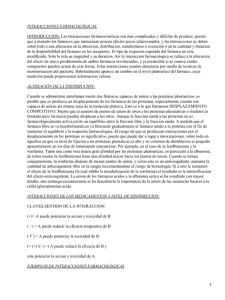 Interacciones farmacológicas