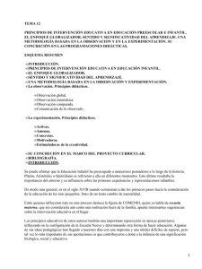 Intervencion educativa en educación preescolar