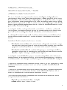 REPÚBLICA BOLIVARIANA DE VENEZUELA MINISTERIO DE EDUCACIÓN, CULTURA Y DEPORTE