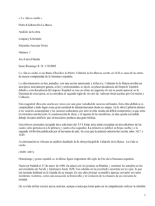 « La vida es sueño » Pedro Calderón De La Barca