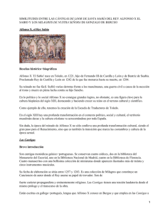 Las Cántigas; Alfonso X El Sabio. Los milagros de Nuestra Señora; Gonzalo de Berceo