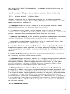 Ley 19496 del Estado de Chile, que establece normas sobre protección derechos de los consumidores
