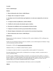 Leyendas Gustavo Adolfo Bécquer ÍNDICE 1.− Buscar información sobre Gustavo Adolfo Bécquer.
