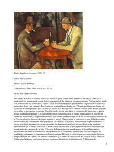 Los jugadores de cartas; Paul Cézanne