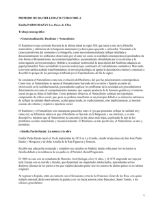 PRIMERO DE BACHILLERATO CURSO 2005−6 Los Pazos de Ulloa Trabajo monográfico