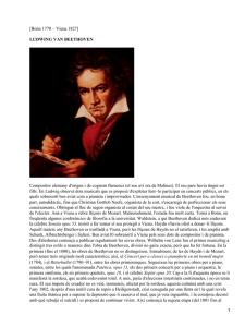 [Bonn 1770 − Viena 1827] LUDWING VAN BEETHOVEN