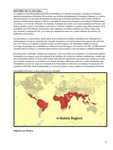 HISTORIA DE LA MALARIA Anofeles Plasmodium