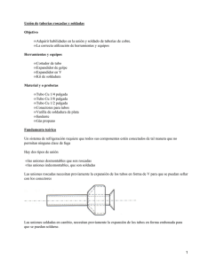 Unión de tuberías roscadas y soldadas Objetivo