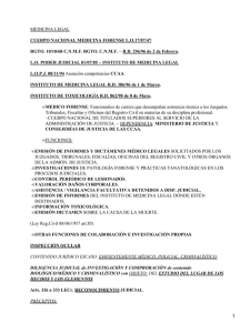 MEDICINA LEGAL CUERPO NACIONAL MEDICINA FORENSE L.O.17/07/47